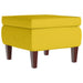 Scaun cu picioare din lemn, galben, catifea - WALTI WALTI