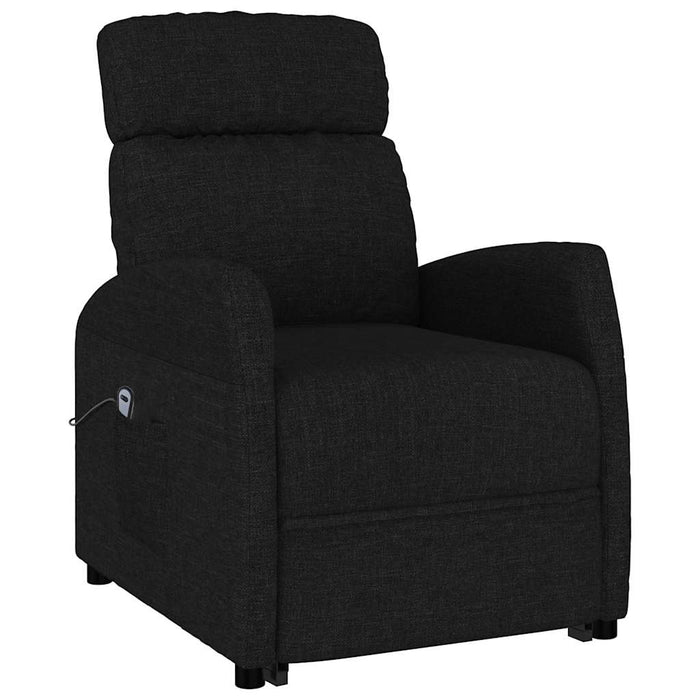 Fotoliu cu ridicare, negru, material textil WALTI