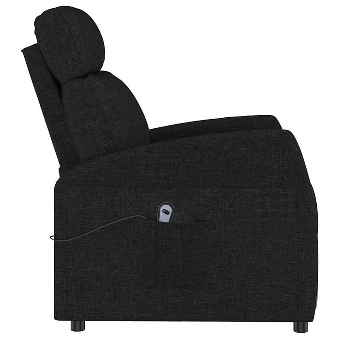 Fotoliu cu ridicare, negru, material textil WALTI
