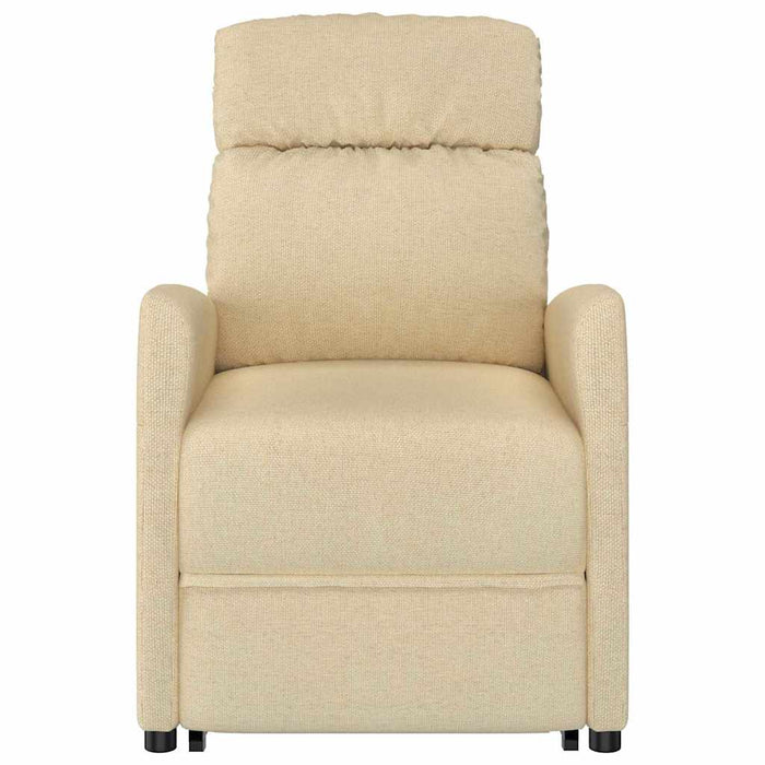 Fotoliu cu ridicare, crem, material textil WALTI