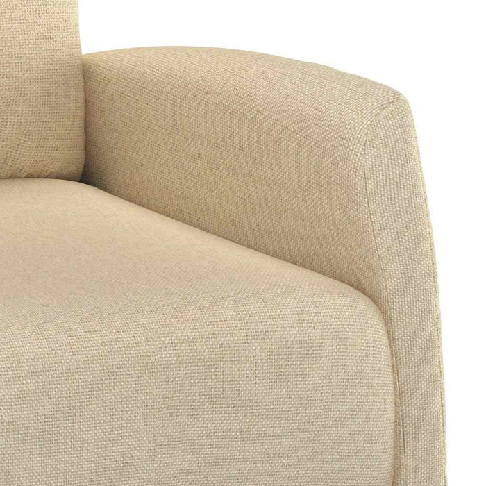 Fotoliu cu ridicare, crem, material textil WALTI