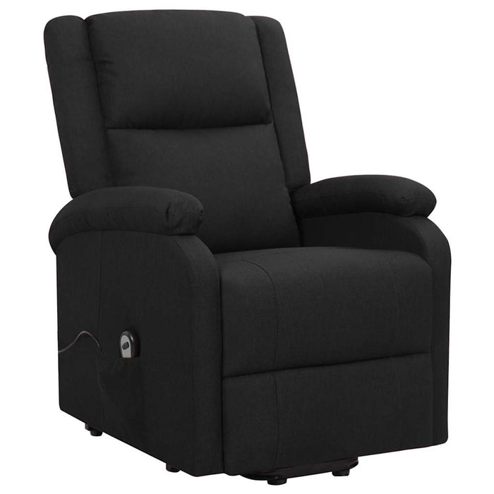 Fotoliu cu ridicare, negru, material textil WALTI