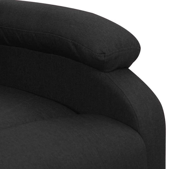 Fotoliu cu ridicare, negru, material textil WALTI