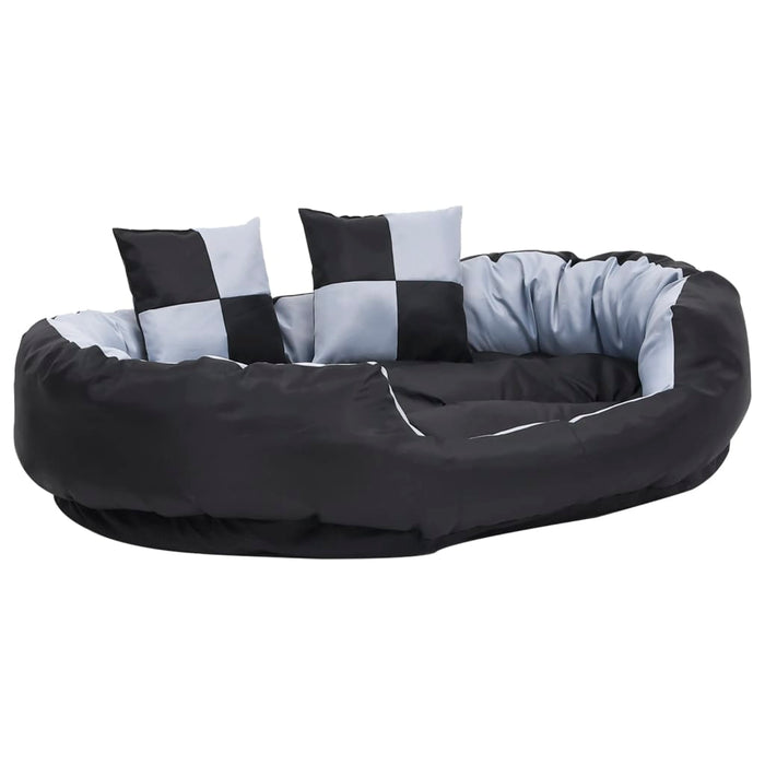 Pernă reversibilă lavabilă pt câini gri și negru, 110x80x23 cm - WALTI WALTI