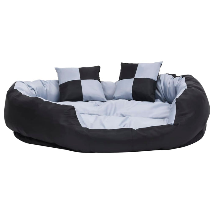 Pernă reversibilă lavabilă pt câini gri și negru, 110x80x23 cm - WALTI WALTI