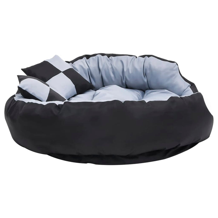 Pernă reversibilă lavabilă pt câini gri și negru, 110x80x23 cm - WALTI WALTI