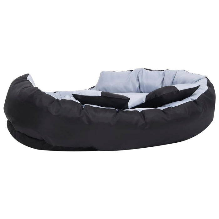Pernă reversibilă lavabilă pt câini gri și negru, 110x80x23 cm - WALTI WALTI