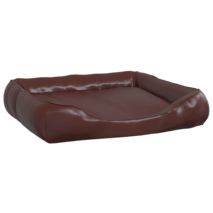 Pat pentru câini, maro, 80x68x23 cm, piele ecologică WALTI