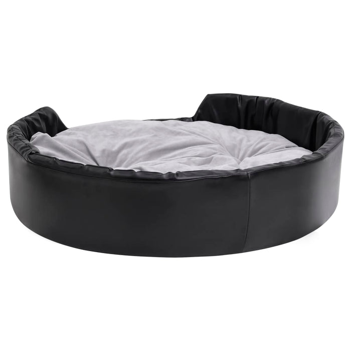 Pat pentru câini, negru/gri, 99x89x21 cm, pluș/piele ecologică - WALTI WALTI