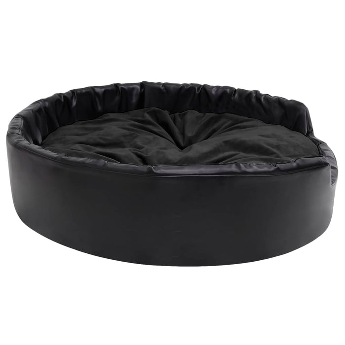Pat pentru câini, negru, 99x89x21 cm, pluș/piele ecologică - WALTI WALTI