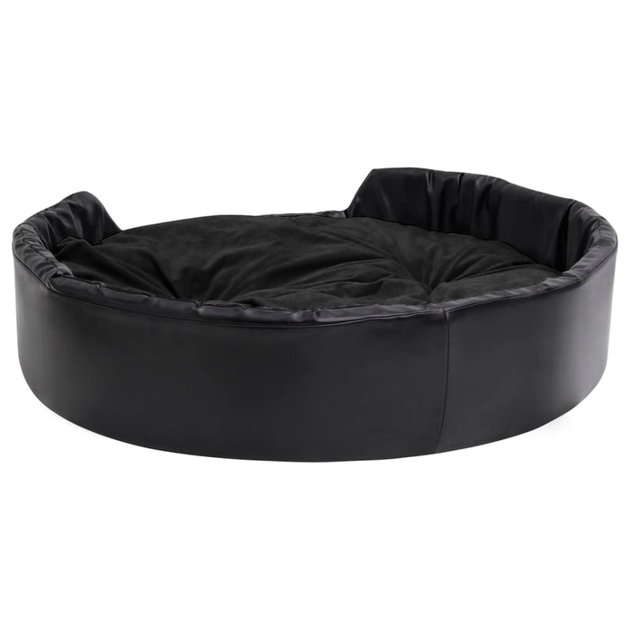 Pat pentru câini, negru, 99x89x21 cm, pluș/piele ecologică - WALTI WALTI