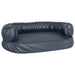 Pat pentru câini spumă ergonomică albastru 60x42 cm piele eco - WALTI WALTI