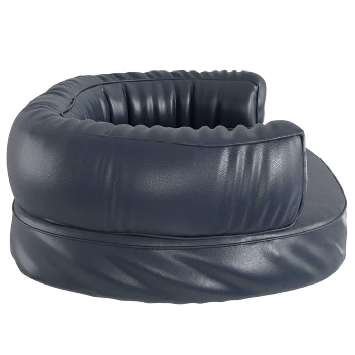 Pat pentru câini spumă ergonomică albastru 60x42 cm piele eco - WALTI WALTI