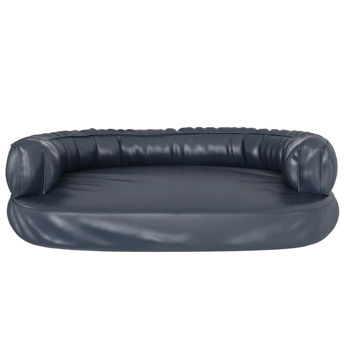 Pat de câini, spumă ergonomică, albastru, 88x65 cm, piele eco - WALTI WALTI