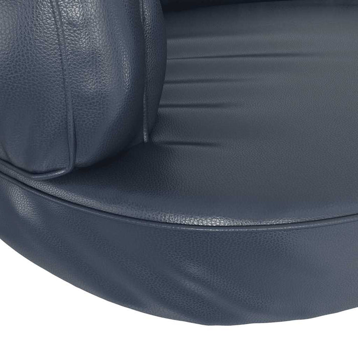 Pat de câini, spumă ergonomică, albastru, 88x65 cm, piele eco - WALTI WALTI