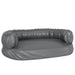 Pat pentru câini, spumă ergonomică, gri, 60x42 cm, piele eco - WALTI WALTI