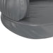 Pat pentru câini, spumă ergonomică, gri, 60x42 cm, piele eco - WALTI WALTI