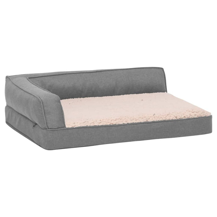 Saltea ergonomică pat de câini gri, 90x64 cm, aspect in/fleece WALTI