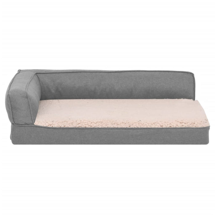 Saltea ergonomică pat de câini gri, 90x64 cm, aspect in/fleece WALTI