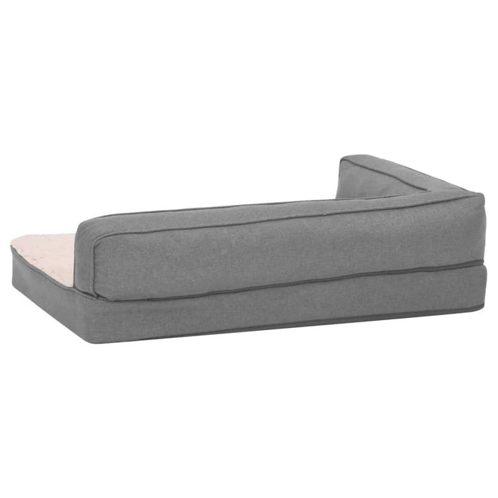 Saltea ergonomică pat de câini gri, 90x64 cm, aspect in/fleece WALTI