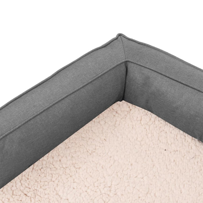 Saltea ergonomică pat de câini gri, 90x64 cm, aspect in/fleece WALTI