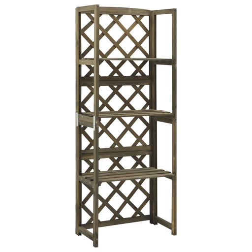 Spalier cu rafturi, gri, 55x30x140 cm, lemn masiv brad - WALTI WALTI