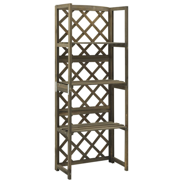 Spalier cu rafturi, gri, 55x30x140 cm, lemn masiv brad - WALTI WALTI