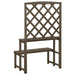 Suport plante cu spalier, gri, 70x42x115 cm, lemn masiv de brad - WALTI WALTI