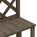 Suport plante cu spalier, gri, 70x42x115 cm, lemn masiv de brad - WALTI WALTI