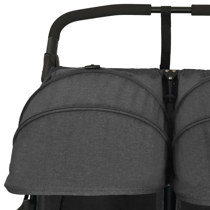 Cărucior dublu, antracit, oțel - WALTI WALTI