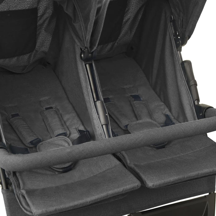 Cărucior dublu, antracit, oțel - WALTI WALTI