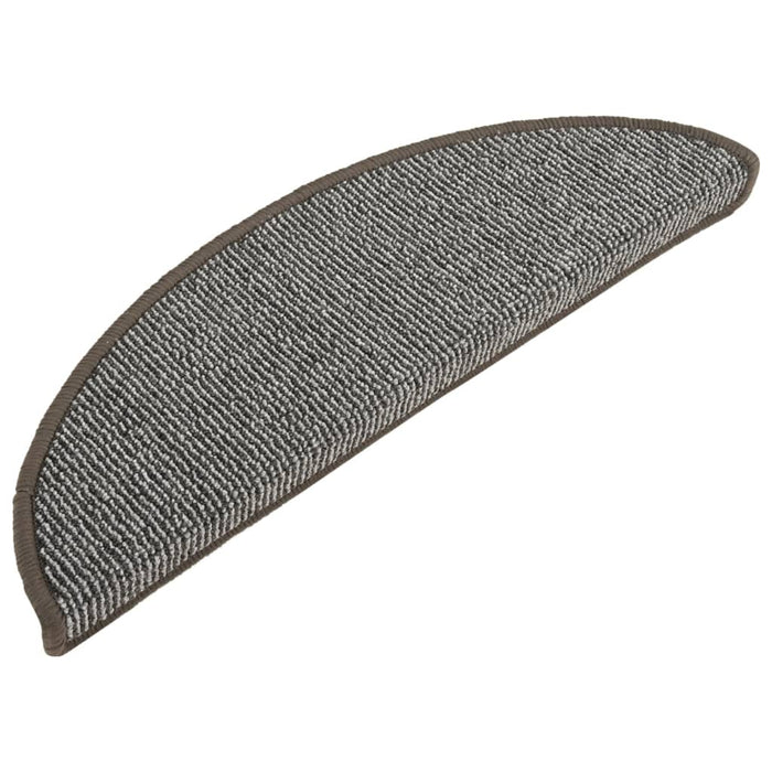 Covorașe pentru scări, 15 buc., 56x17x3 cm, gri, semirotunde - WALTI WALTI