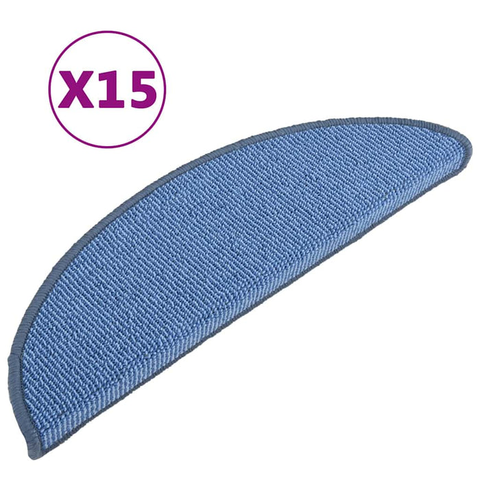 Covorașe pentru trepte scară, 15 buc., albastru, 56x17x3 cm WALTI