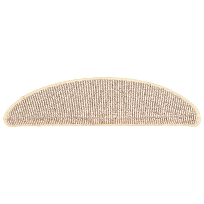Covorașe pentru scări, 15 buc., 56x17x3 cm, alb și maro, semirotunde - WALTI WALTI