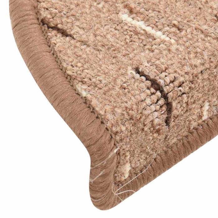 Covor pentru trepte scări, 15 buc., maro, 65x21x4 cm WALTI