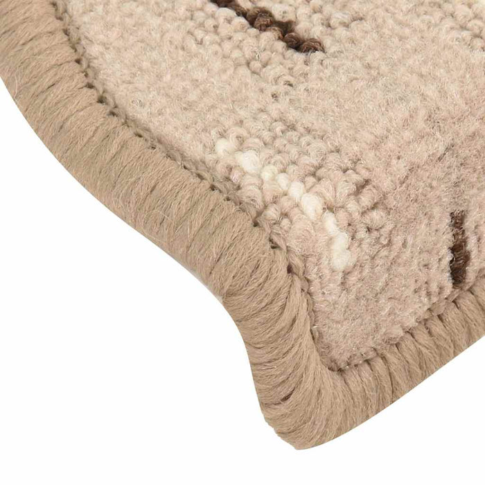 Covorașe de trepte de scară, 15 buc., gri taupe, 65x21x4 cm WALTI
