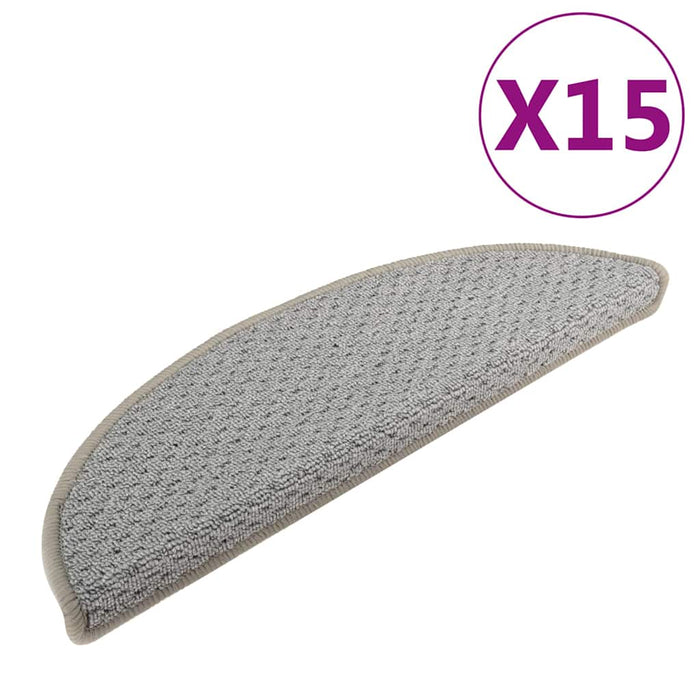 Covorașe pentru trepte scară, 15 buc., gri, 56x17x3 cm WALTI