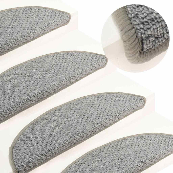 Covorașe pentru trepte scară, 15 buc., gri, 56x17x3 cm WALTI