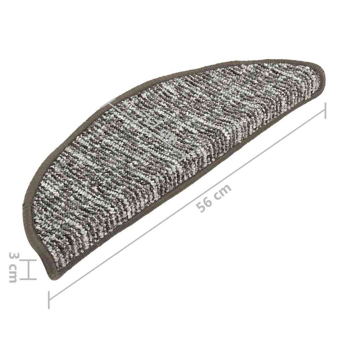 Covorașe pentru trepte scară, 15 buc., antracit, 56x17x3 cm WALTI