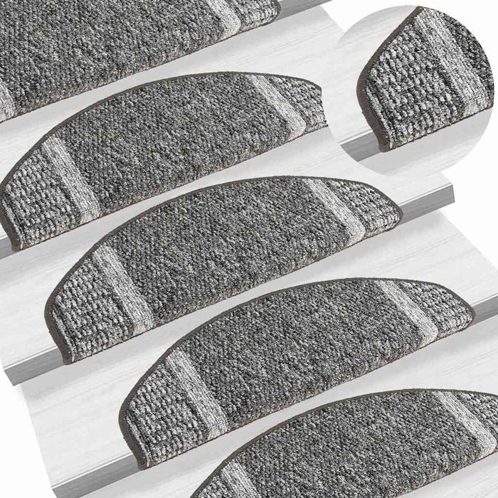 Covorașe autoadezive trepte de scară, 15 buc., gri, 65x21x4 cm WALTI
