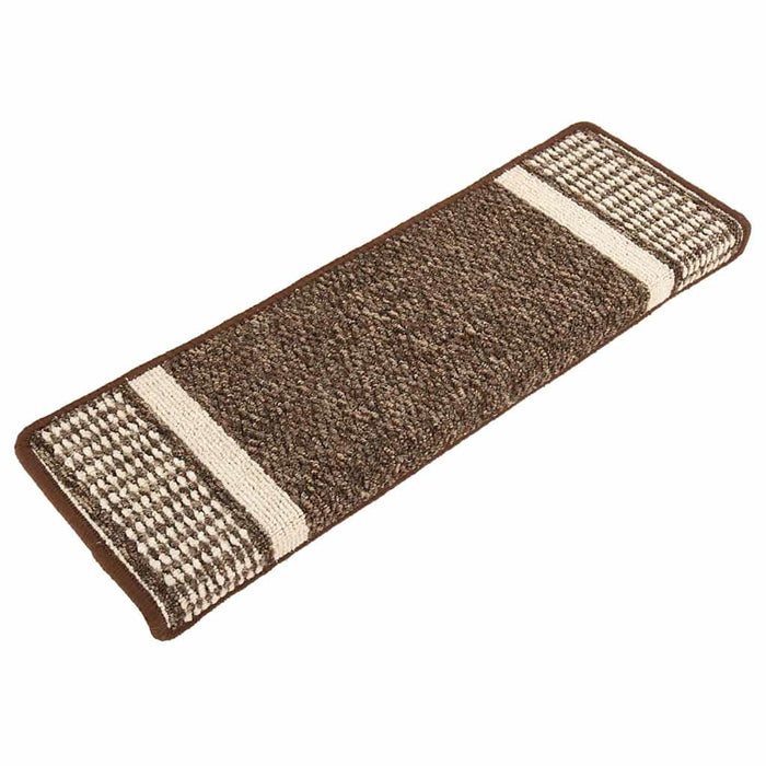 Covorașe autoadezive trepte scară 15 buc. maro închis 65x21x4cm WALTI