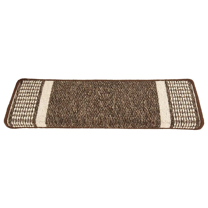 Covorașe autoadezive trepte scară 15 buc. maro închis 65x21x4cm WALTI
