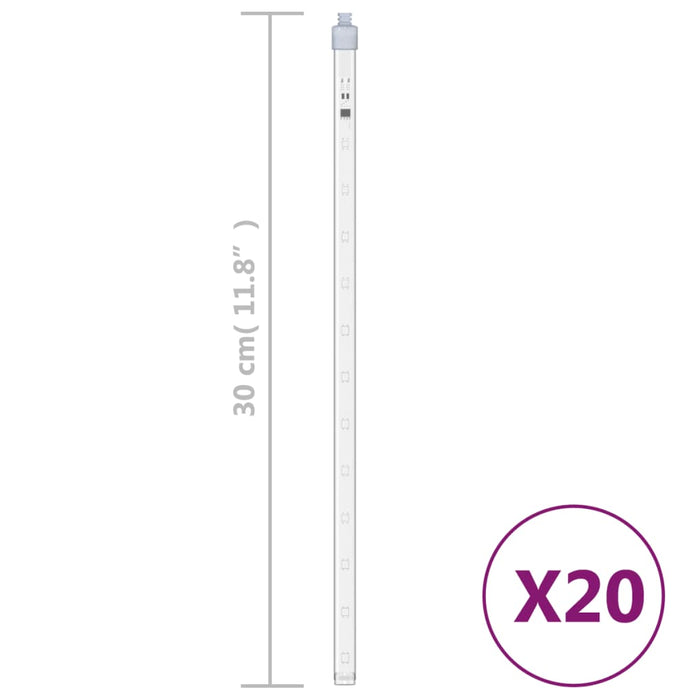 Lumini de meteoriți 20 buc. alb rece 30 cm 480 LED int./ext. - WALTI WALTI