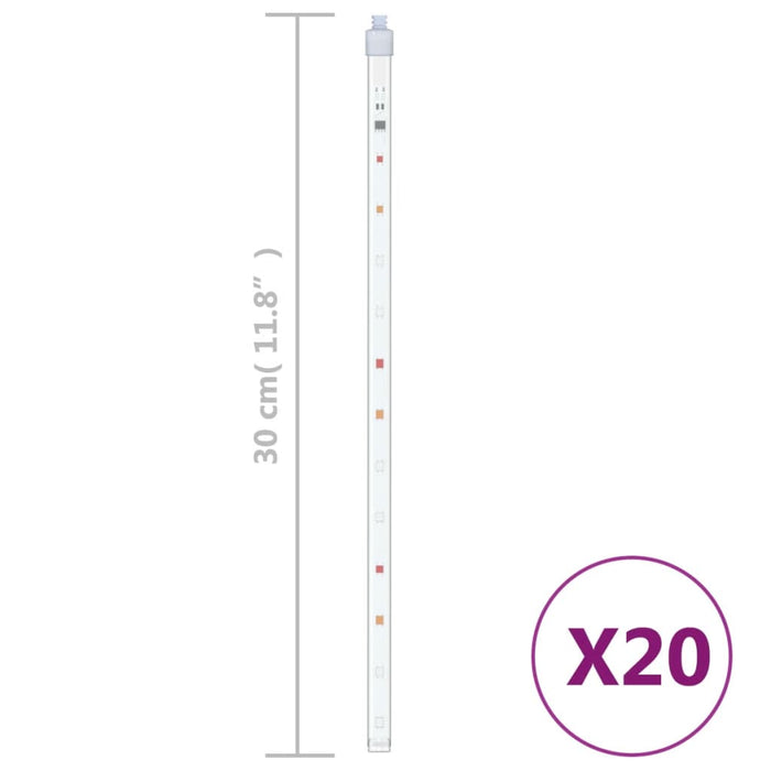 Lumini de meteoriți 20 buc. colorat 30 cm 480 LED-uri int./ext. WALTI