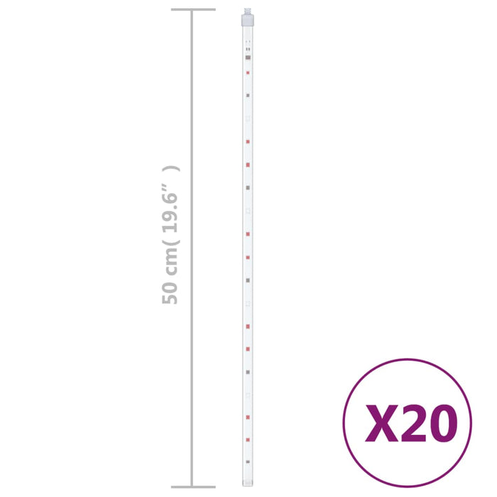 Lumini de meteoriți 20 buc. colorat 50 cm 720 LED-uri int./ext. WALTI