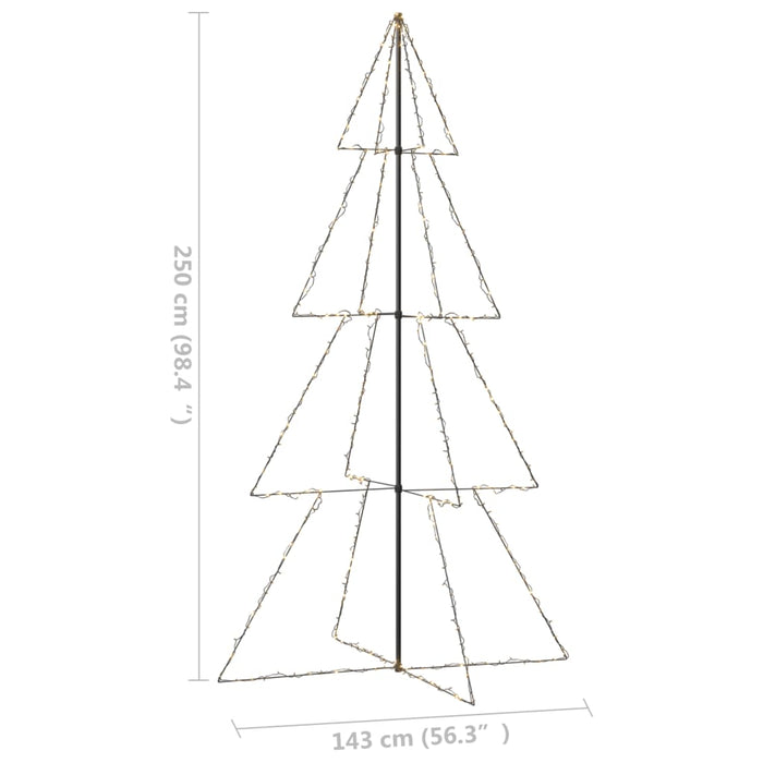 Brad Crăciun conic 360 LED-uri, 143x250 cm, interior & exterior - WALTI WALTI