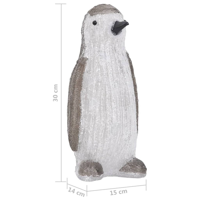 Figurină pinguin de Crăciun cu LED 30cm acril interior/exterior - WALTI WALTI