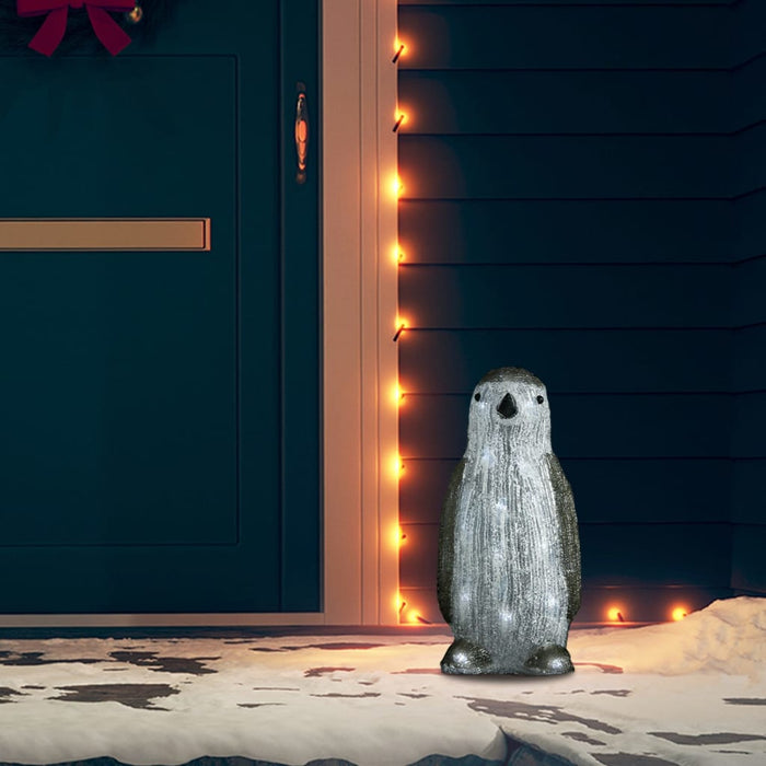 Figurină pinguin de Crăciun cu LED 30cm acril interior/exterior - WALTI WALTI