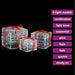Cutii cadou de Crăciun decorative, 3 buc., multicolor, acril - WALTI WALTI