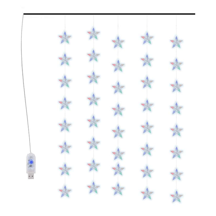 Instalație lumini tip perdea stele 200 LED multicolor 8 funcții - WALTI WALTI